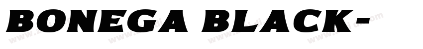 Bonega Black字体转换